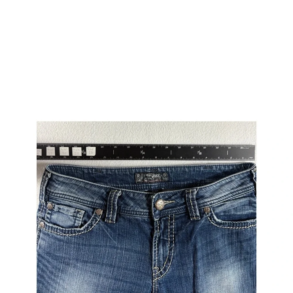Silver Co. Suki Surplus Bootcut Jeans Womens 30x32 Blue Medium Wash Flap Pockets